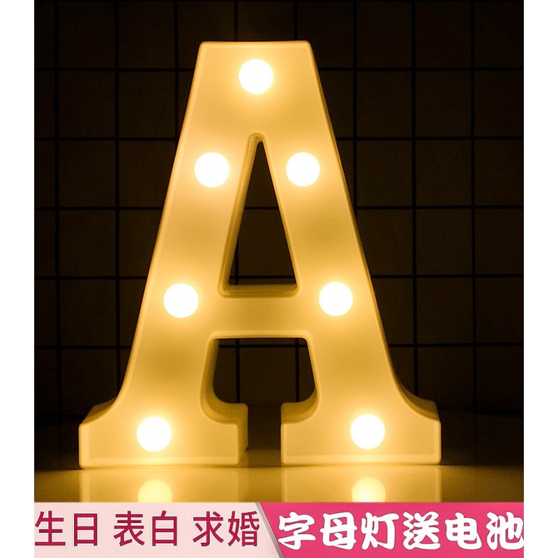 Feliz cumpleaños luz LED inglés Digital Color luz luminosa confesión romántica escena apoyos diseño carta luz al por mayor