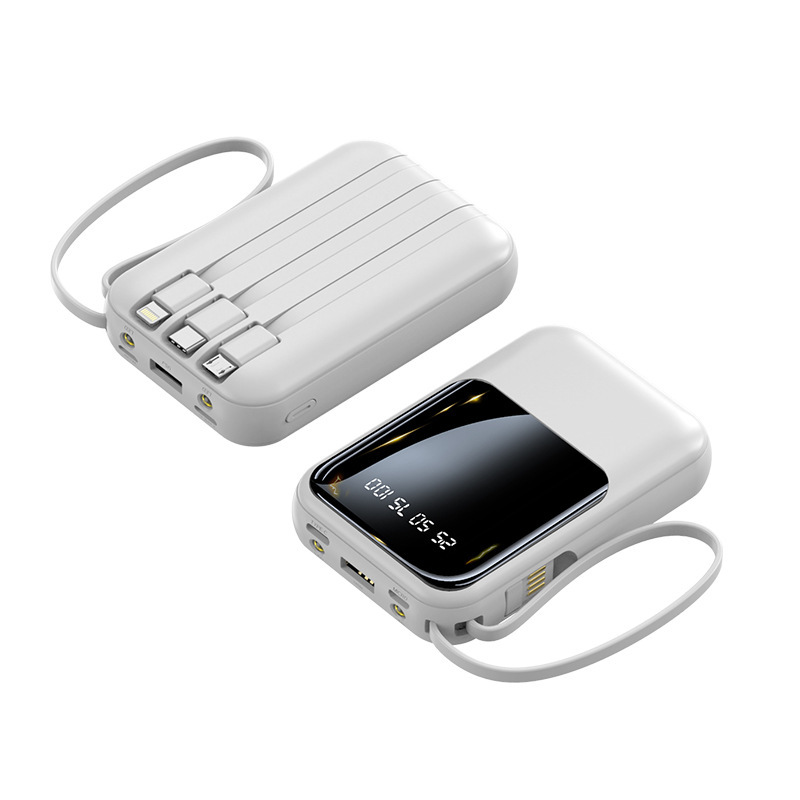 卸売カスタマイズされたワイヤーパワーバンク 20000 mAh コンパクトポータブルデジタルディスプレイモバイル電源ギフトロゴ|undefined