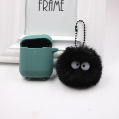 Sen to Chihiro's Dust Spirit Small Coal Ball Keychain Charm Plush Round Student School Bag Key Fob Gift