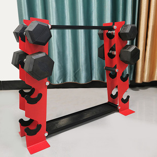 Factory Direct Sales Cross-Border Popular Mini Double-Layer Dumbbell Rack Home Placement Rack Two-Layer Gym Vertical Fixed