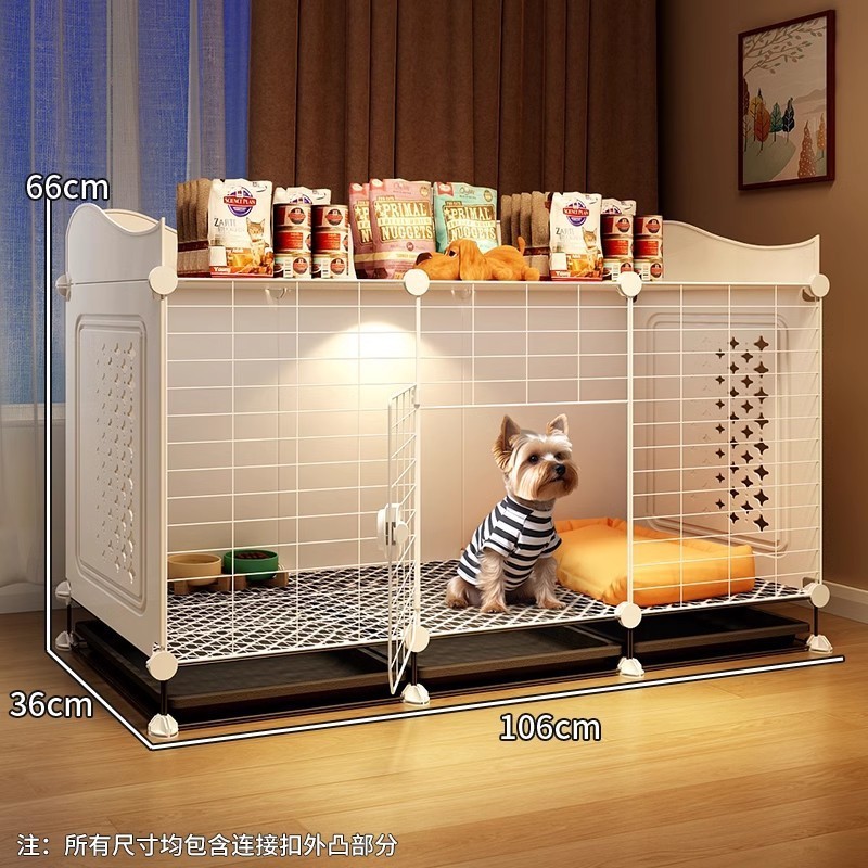 犬ケージ、小型犬小屋、1部屋、1リビング、1バスルーム、犬用ヴィラ、屋内家庭用トイレ付き、ビションテディ専用|undefined
