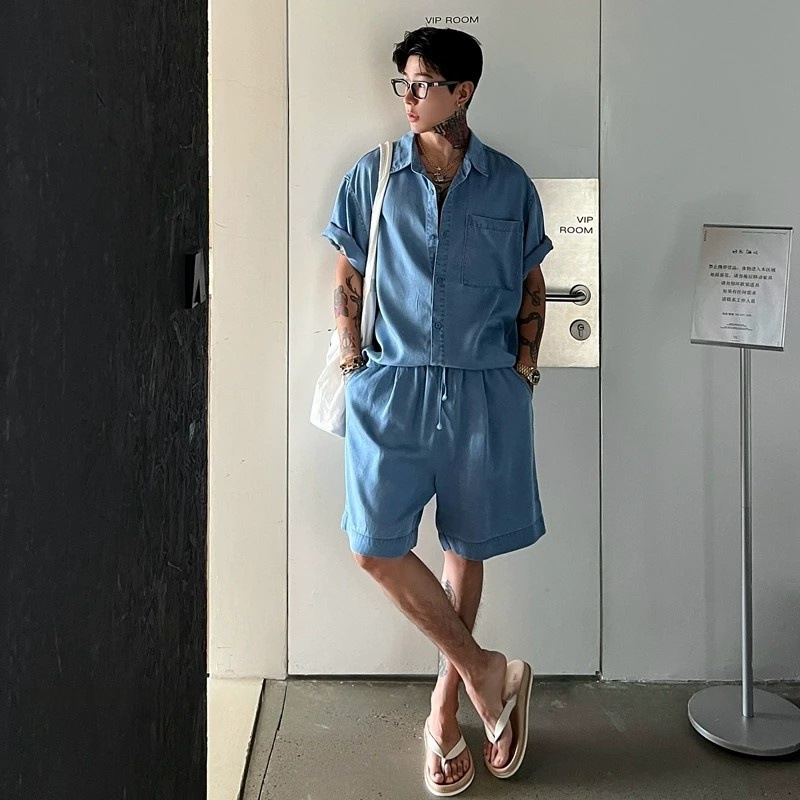 "Summer New Style" Old Money Style Fashion Easiest for Match Trendy Casual Design Solid Color Casual Loose Korean Style Suit