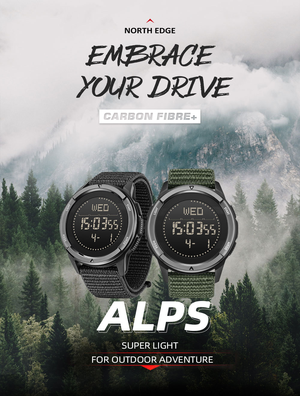 Sport Smartwatch Mit Kompass Wasserdicht Aus Carbonfaser_voghion.com