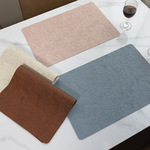 跨境亚家用北欧风仿花纹皮革餐垫防滑隔热垫桌垫垫防水西餐垫