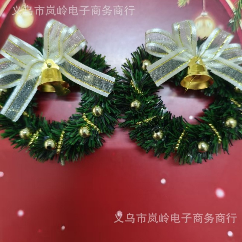 新款圣诞花环汽车挂件氛围感门挂车载后视镜装饰品车挂饰圣诞礼物|undefined