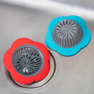 Creative Filter Kitchen Sink Floor Drain Bathroom Sink Anti-Clogging Filter Flower Type