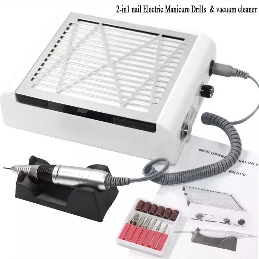 Máquina de pulir de uñas multifuncional de estilo japonés aspiradora de iluminación Cuatro en Uno de alta potencia almohada de mano amoladora de uñas para manicura