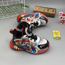 儿童卡通中小童棉鞋2025秋冬新款男童亮灯纽扣鞋轻底皮面二棉鞋子