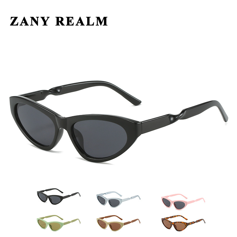 Nuevo ojo de gato y2g chica caliente gafas de sol cyberpunk sentido futuro plata transfronterizo gafas de sol retorcidas