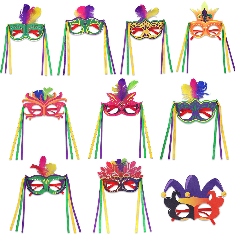 Nuevas gafas de fiesta de carnaval plumas frillantes decoración máscara brasileña festivales de baile de maquillaje fotógrafo marco de gafas