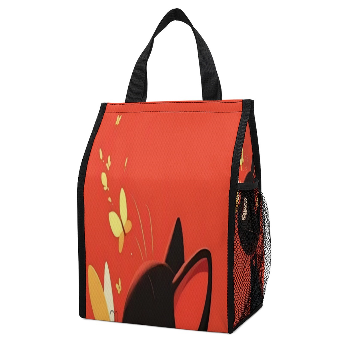 黑猫与蝴蝶高品质保温锁冷餐袋手提袋，容量大重量轻侧面有网袋