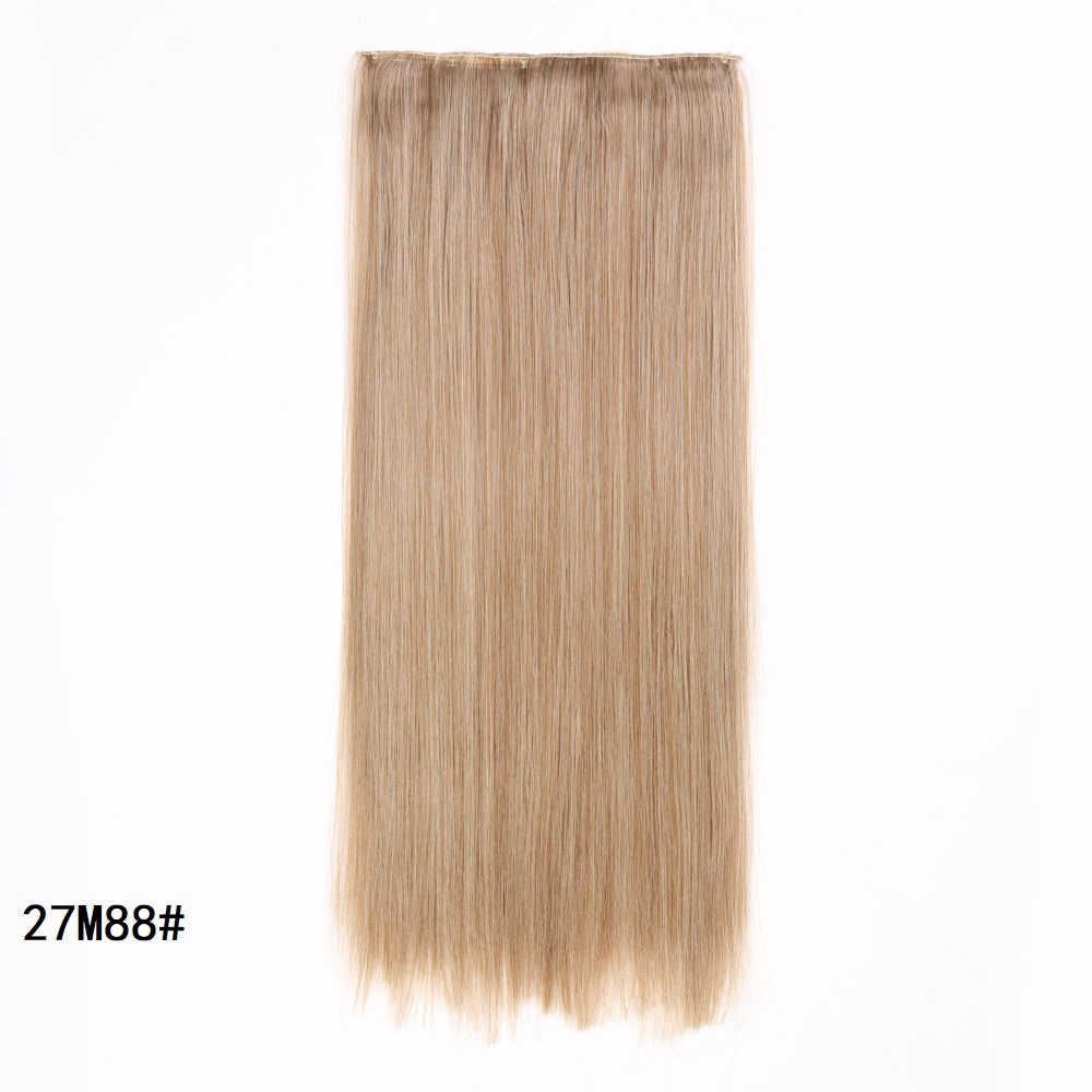 Extensión de Cabello Liso Largo de 5 Clips, Fibra de Alta Temperatura, Sin Costuras image 53