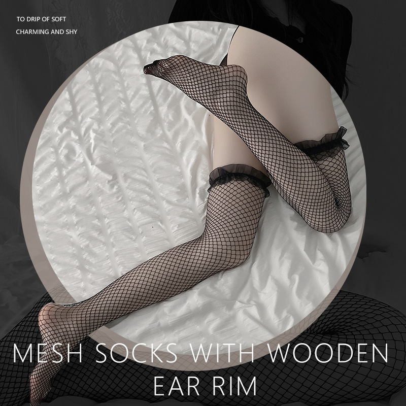 Guiruo Spring and Summer New Women's Ultra-Thin Sexy Temptation Long Mesh Stockings Hot Over-The-Knee Socks High Stockings W16