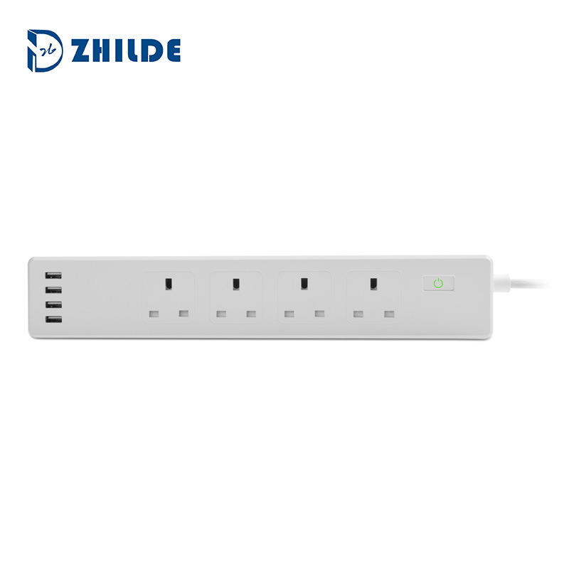 英规涂鸦智能排插 手机APP远程控制定时开关 英式智能插线板批发