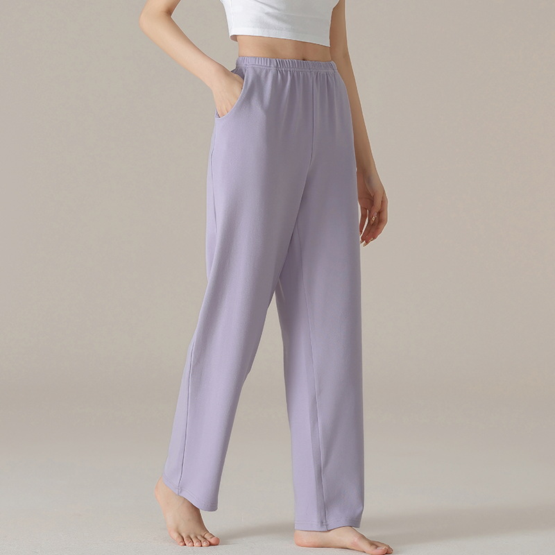Pantalones de pijama de mujer primavera y otoño pantalones largos de algodón casuales sueltos de moda se pueden usar pantalones caseros de algodón de verano