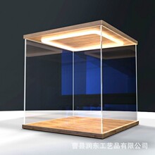 亚克力回型灯可开门展示盒乐高手办盲盒高达模型收纳防尘罩多尺寸