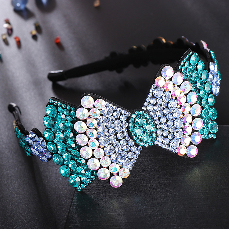 Simple Style Bow Knot Rhinestone Handmade Hair Band 1 Piece display picture 4