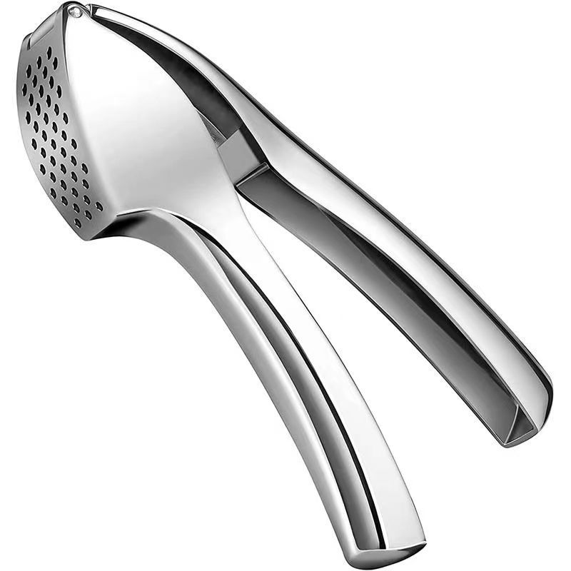 Square glossy garlic press-zinc alloy