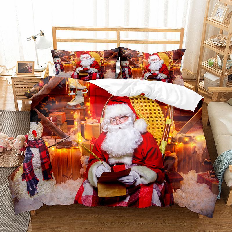 Nuova collezione natalizia Copripiumino in 3 pezzi, set opaco da 4 pezzi, set da 2 pezzi personalizzabile_voghion.com