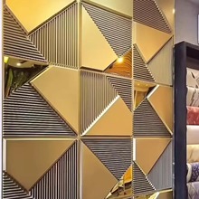 波浪艺术造型三维美容院室内形象墙婚纱店吧台背景墙快装墙板