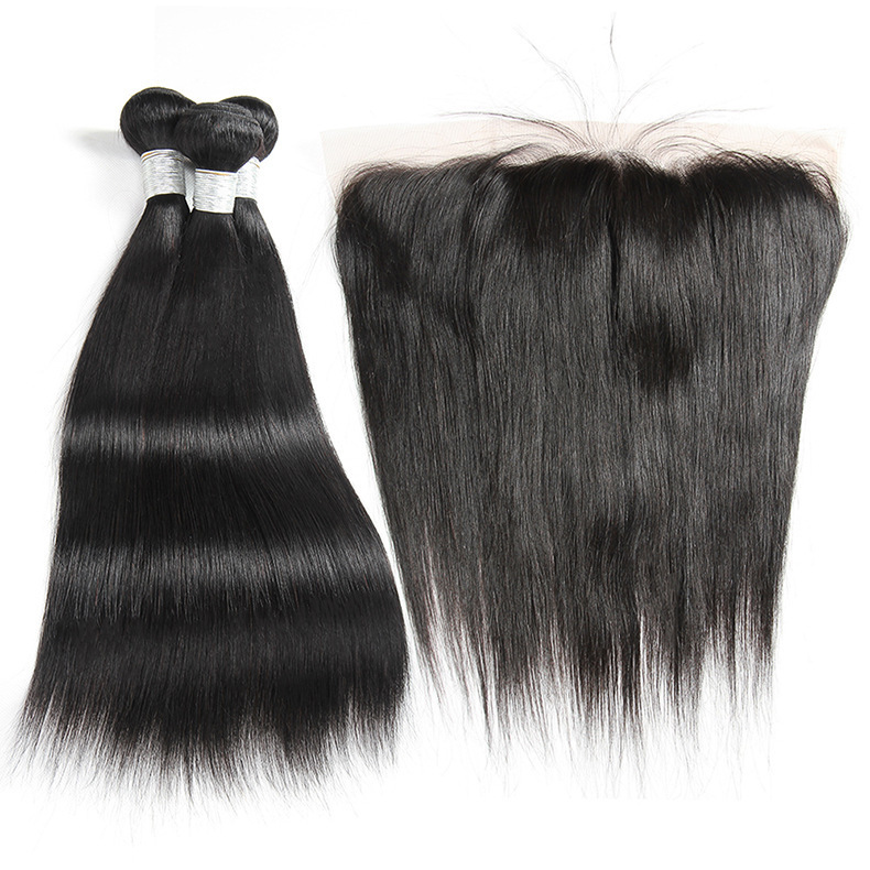 Cross-border best-selling human hair 13X4 hand-woven lace hairpiece humanhair wig manufacturer wholesale