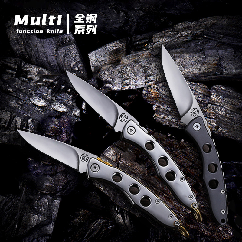 折叠水果刀户外便携随身折刀不锈钢高硬度镜光快递拆箱刀全钢小刀