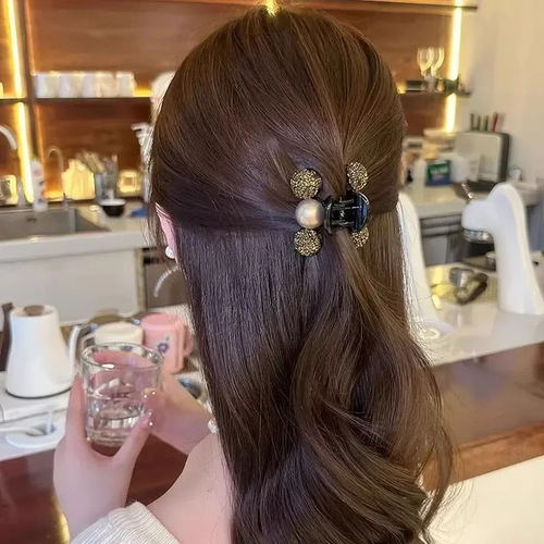 Semi-tied small hair clip Korean high-end small shark clip temperament hair clip for women with small hair volume hair clip headband hair accessories