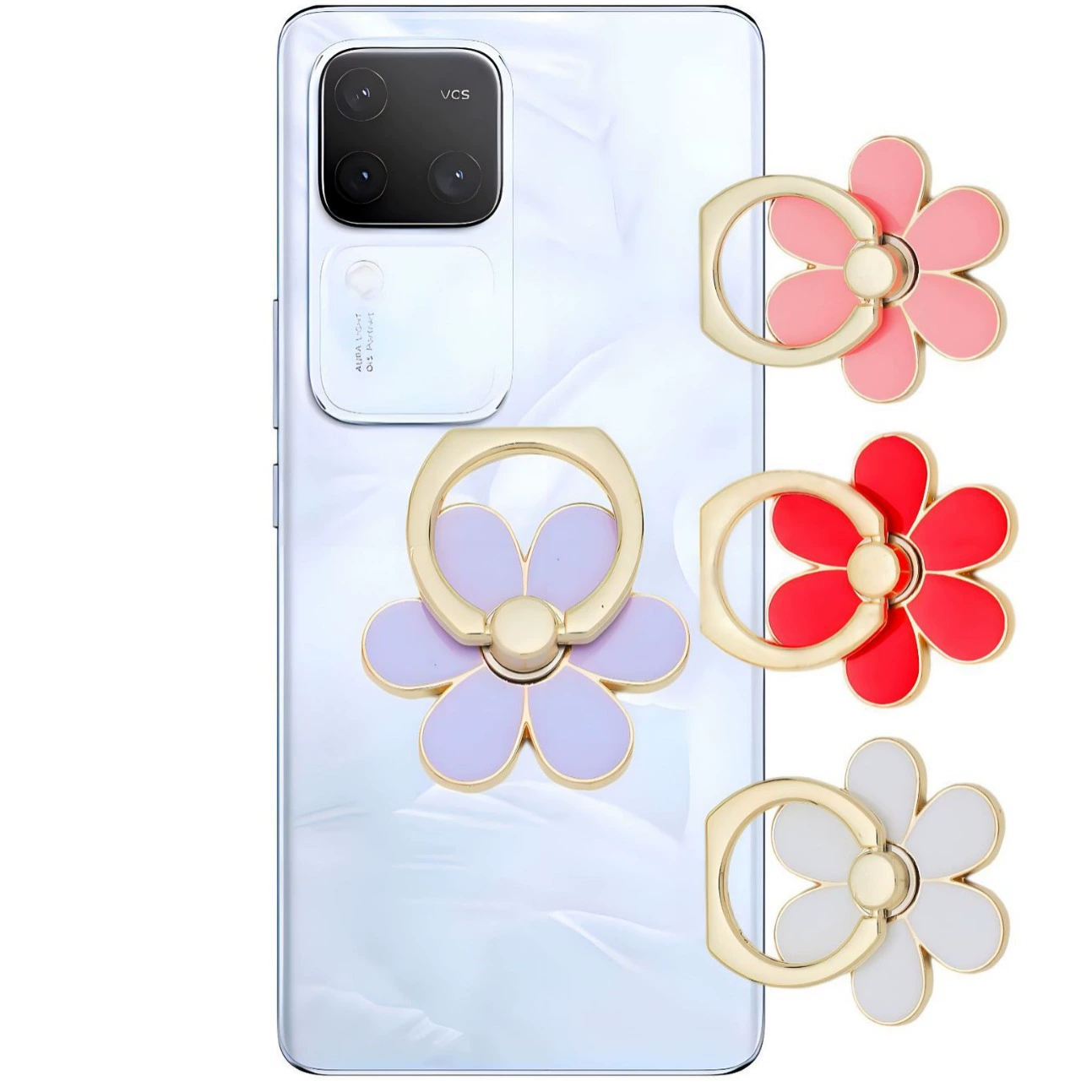 Трансграничный высококачественный цинковый сплав гальванический цветок кольцевая пряжка настольный кронштейн приклеен