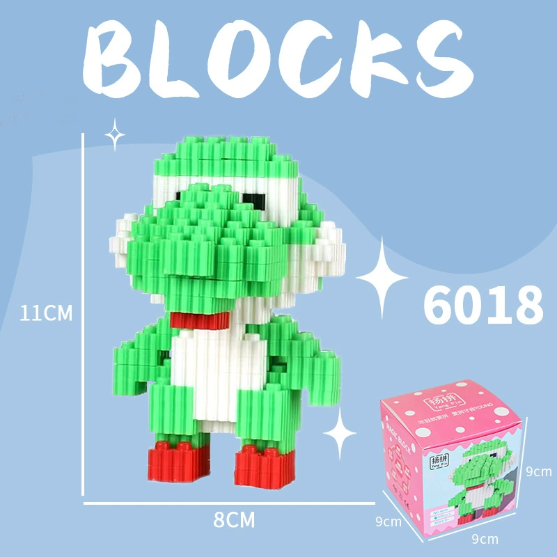 Cartoon Building Block Toy Set, Mini Constructor Doll, 9×9×9 cm, Assorted Character Designs