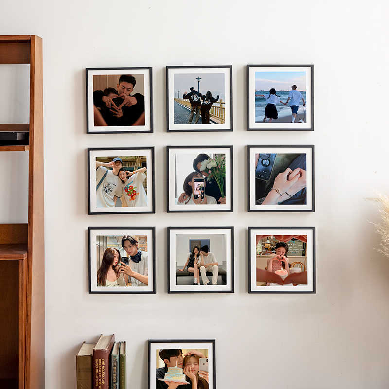 Photo washing to make a combination photo frame diy wedding photo album picture frame hanging wall living room photo wall empty frame table Photo washing to make a combination photo frame diy wedding photo album picture frame hanging wall living room photo wall empty frame table