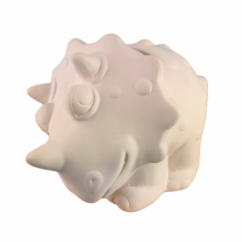 Dinosaurio de cerámica pintado blanco en blanco DIY creativo graffiti yeso dinosaurio alcancía hucha juguetes educativos