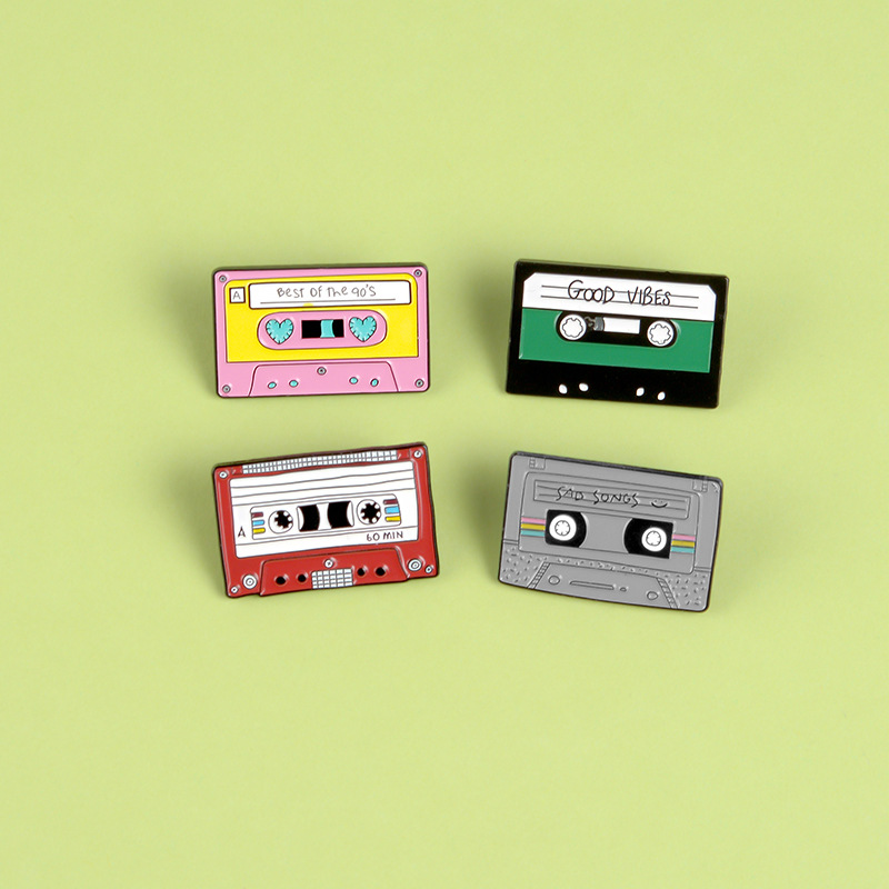 7g Weight Brooches Classification Holiday, Daily Occasion Alloy Material Letter, Color Block, Tape Pattern Unisex Gender Stoving Varnish Design Cute Style Cute Pin Letter Color Block Tape Alloy Stoving Varnish Unisex Brooches 10