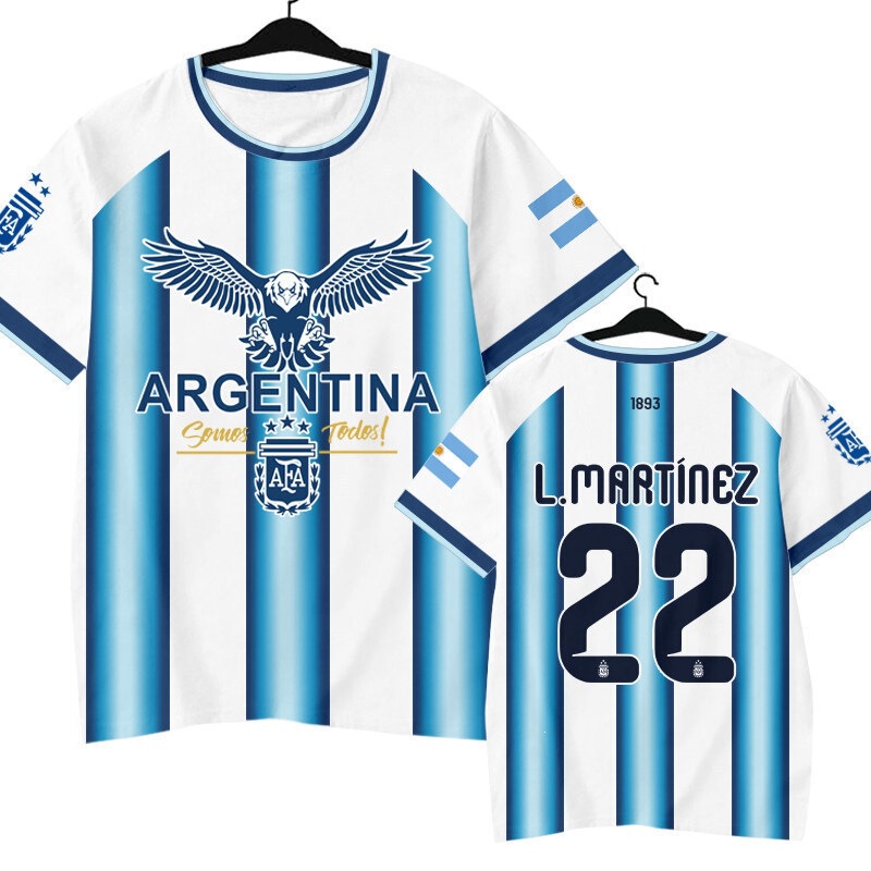 Argentina Team 2026 World Cup Messi Lautaro Football Fan Jersey Quick-Dry Short-Sleeve Men's T-Shirt Argentina Team 2026 World Cup Messi Lautaro Football Fan Jersey Quick-Dry Short-Sleeve Men's T-Shirt