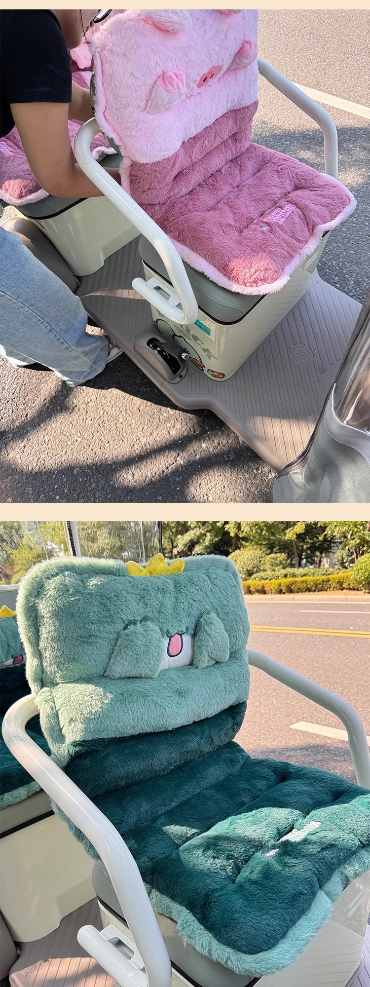 Emma Electric Tricycle Seat Cover Plush Winter Lewei Xingye Xingyu Emma Warm Thickened Battery Car Cushion
