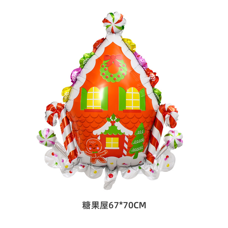 クリスマスシリーズアルミフィルム風船 クリスマスショッピングモール 学校 クリスマスイブパーティー装飾 アルミホイル風船用品|undefined