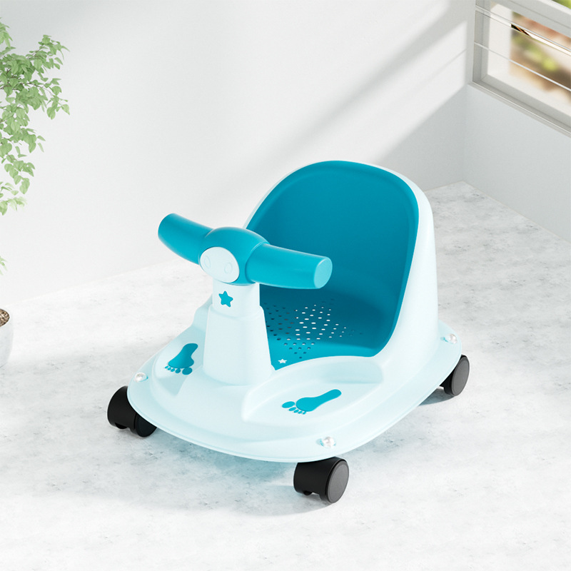 Asiento de baño para bebé, lavabo, tumbador, taburete para bebé, taburete para niños con ruedas, silla de respaldo para niños