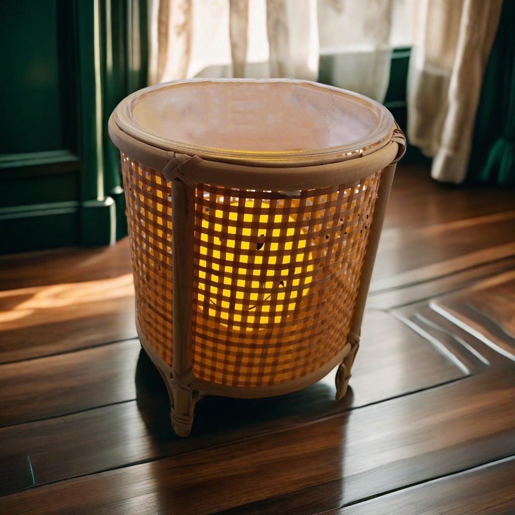 Soporte para Maceta de Ratán Hecho a Mano para Plantas de Interior