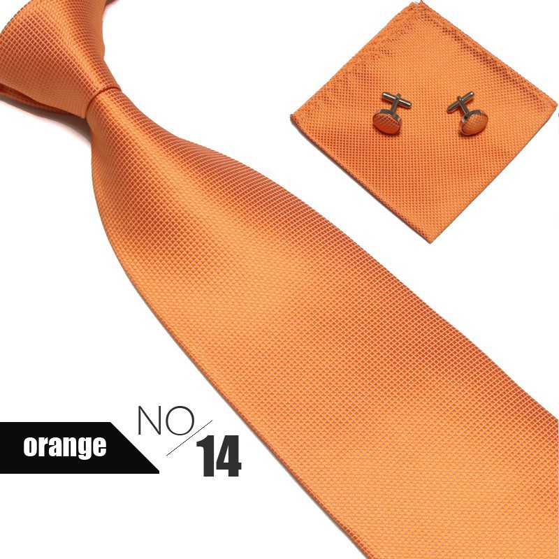 10cmネクタイセット15色ダーク柄色織ポケットタオルカフスボタンメンズビジネスハンカチネクタイ3点セット