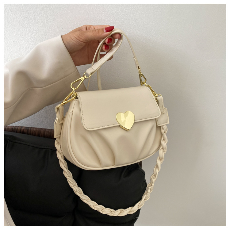 Vente En Gros Coeur Boucle Plier Une Épaule Messager Petit Sac Rond Nihaojewelry display picture 118