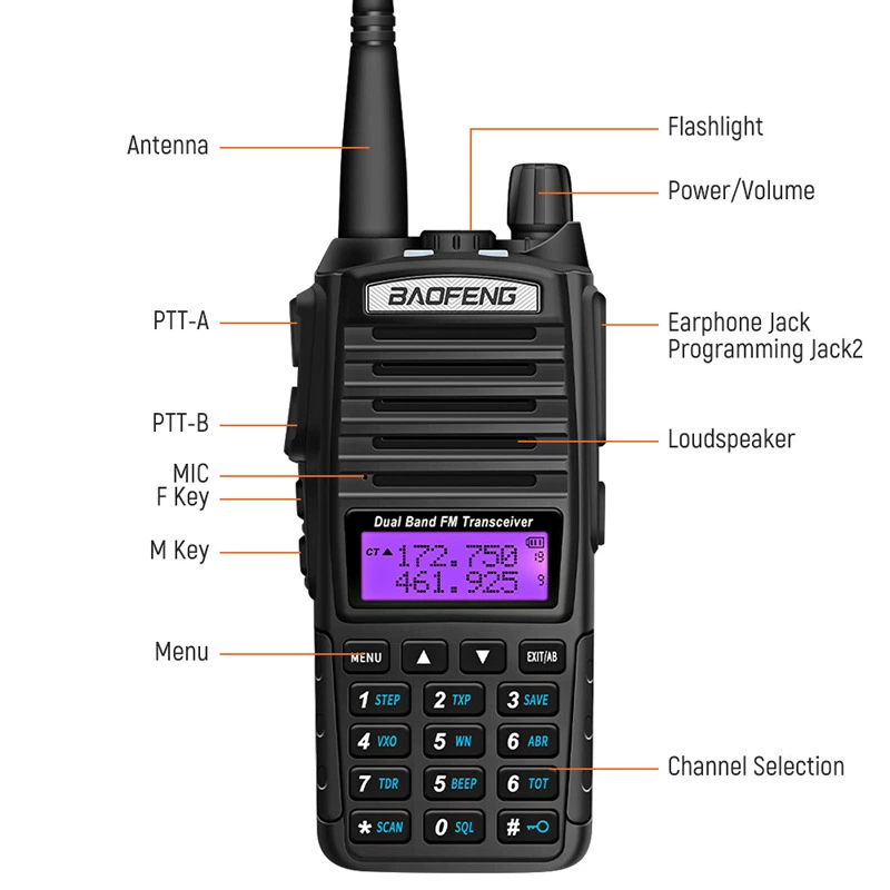 Baofeng UV82 двойной параграф 8W китайский и английский диалог Baofeng дальнего действия 8W мощности оптовый производитель внешней торговли