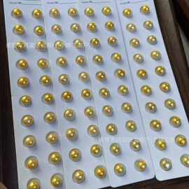 实卡8.5-9.5mm左右淡水珍珠优化馒头珠半孔面基本无瑕可diy耳饰