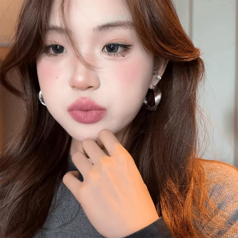 银色简约椭圆形素圈耳环女欧美夸张圆圈耳钉轻奢高级感耳圈耳饰|undefined