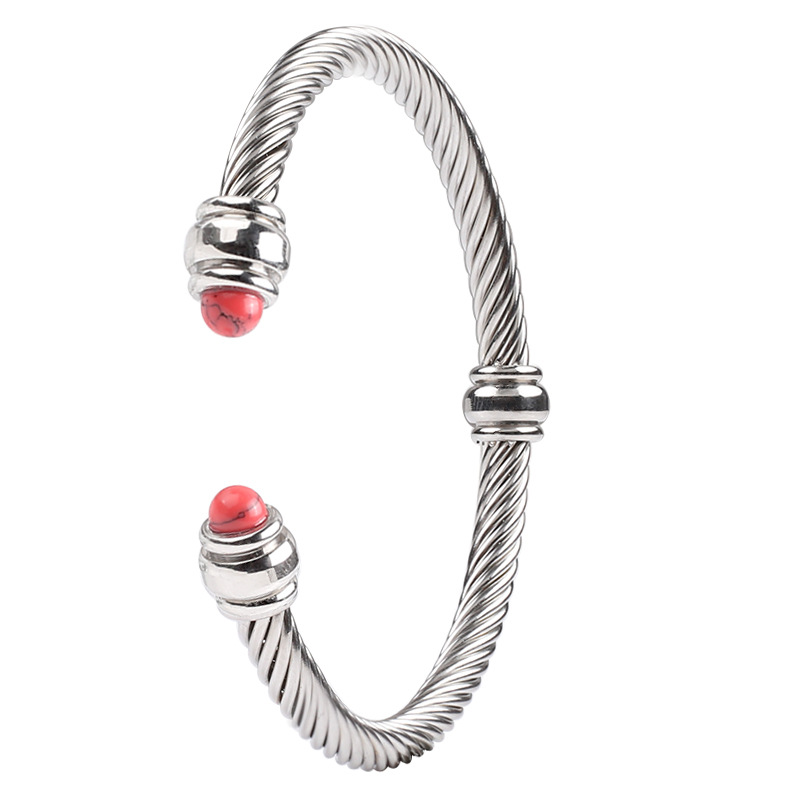 Fashion C Shape Stainless Steel Plating Bangle 1 Piece