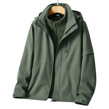 2025年户外运动三合一加绒保暖冲锋衣秋冬情侣户外防风登山服016