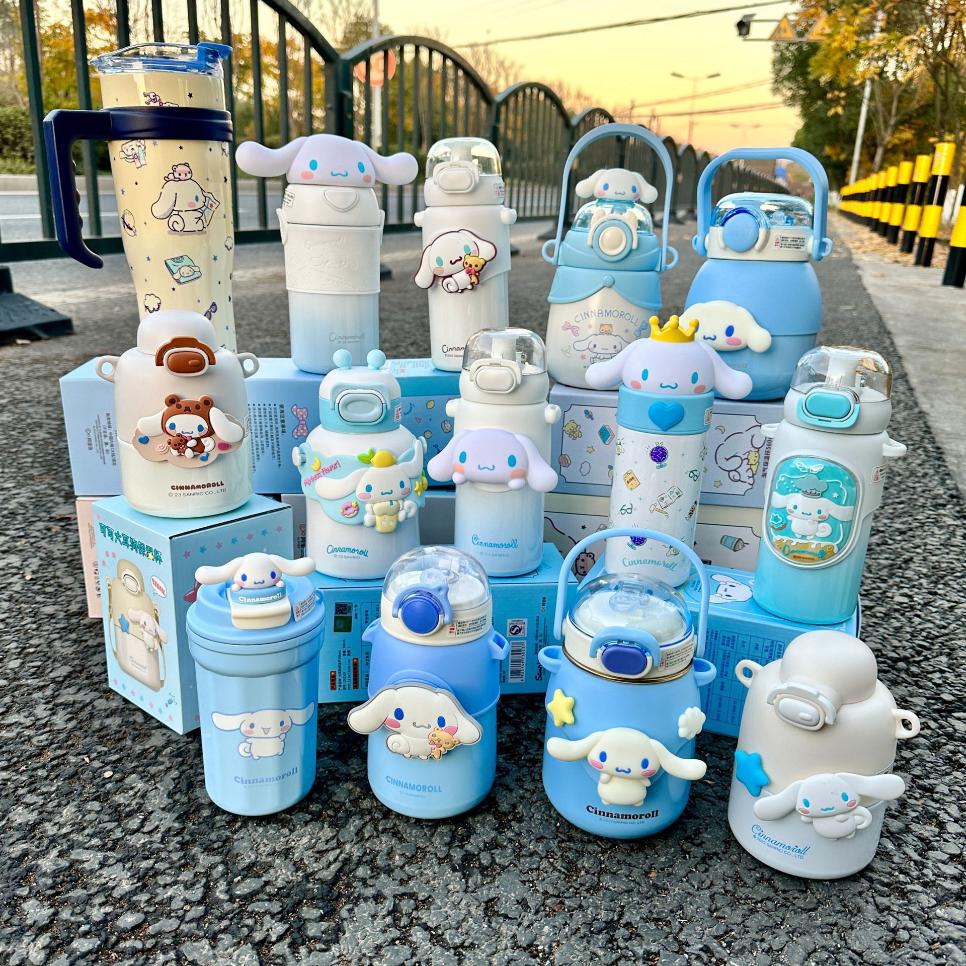 三丽鸥正版大耳狗玉桂狗集合新款爆款儿童男女生保温杯塑料杯水杯