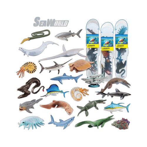 Miniature simulated ocean fish prehistoric animal ancient marine life deep-sea creature storage box set model decoration