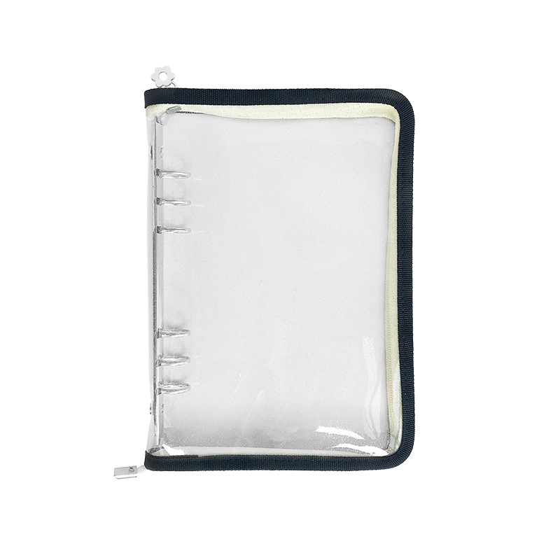 En stock linda bolsa de almacenamiento de celebridades de internet libro de hojas sueltas de seis agujeros ins estilo star-chasing a5a6 cremallera transparente libro de mano shell