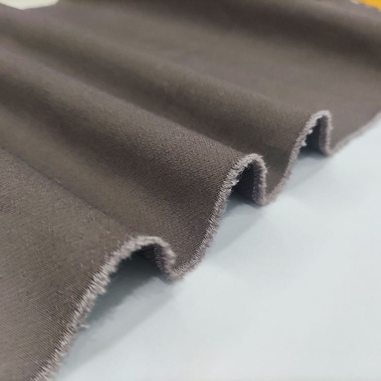Ecológico orgánico 2 / 1 algodón teñido de poliéster / spandex tela de pantalón elástico