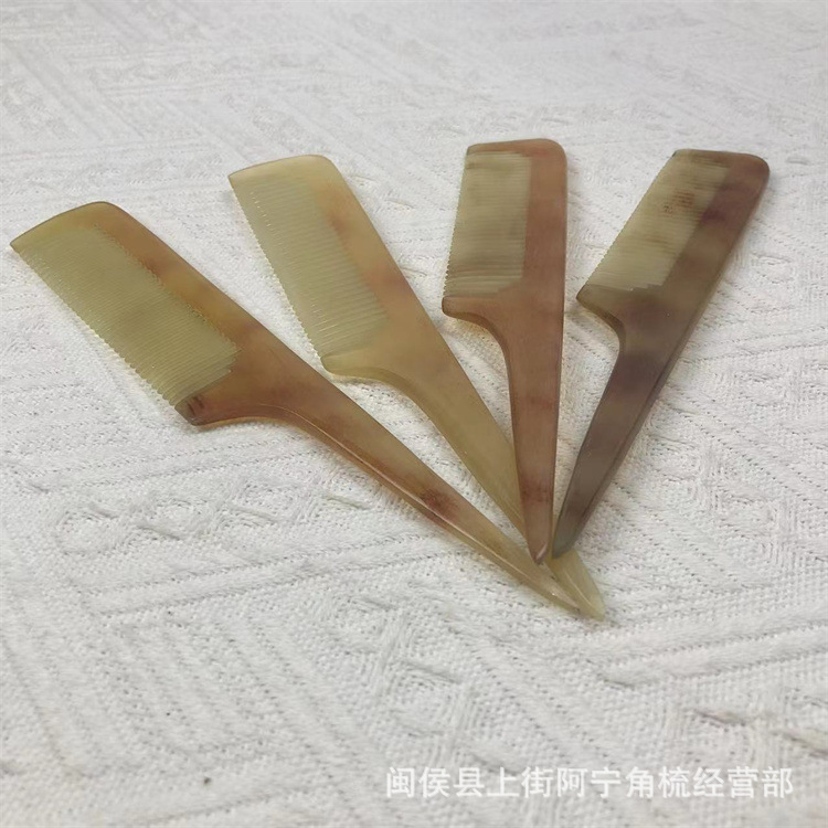 Horn Comb Rat Tail Comb 18cm Fine Tooth Styling Comb for Parting Sectioning and Braiding Hair details
