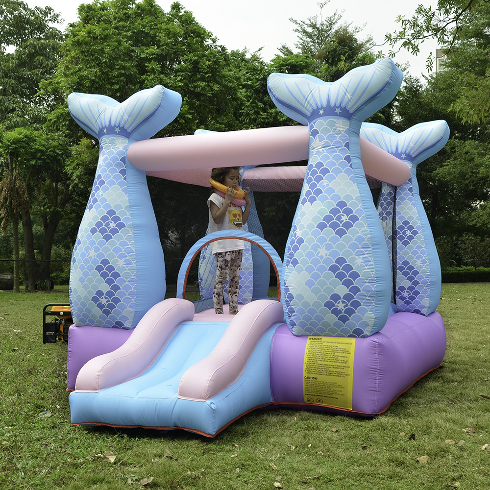 Trampolín infantil para el hogar, tobogán pequeño, trampolín inflable, castillo infantil para el hogar, juguetes para juegos infantiles en interiores y exteriores